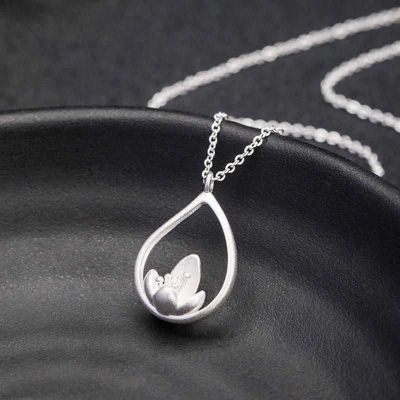 Nimara Ritual 925 Sterling Silver Lotus Flower Floral Enlightenment Necklace Pendant
