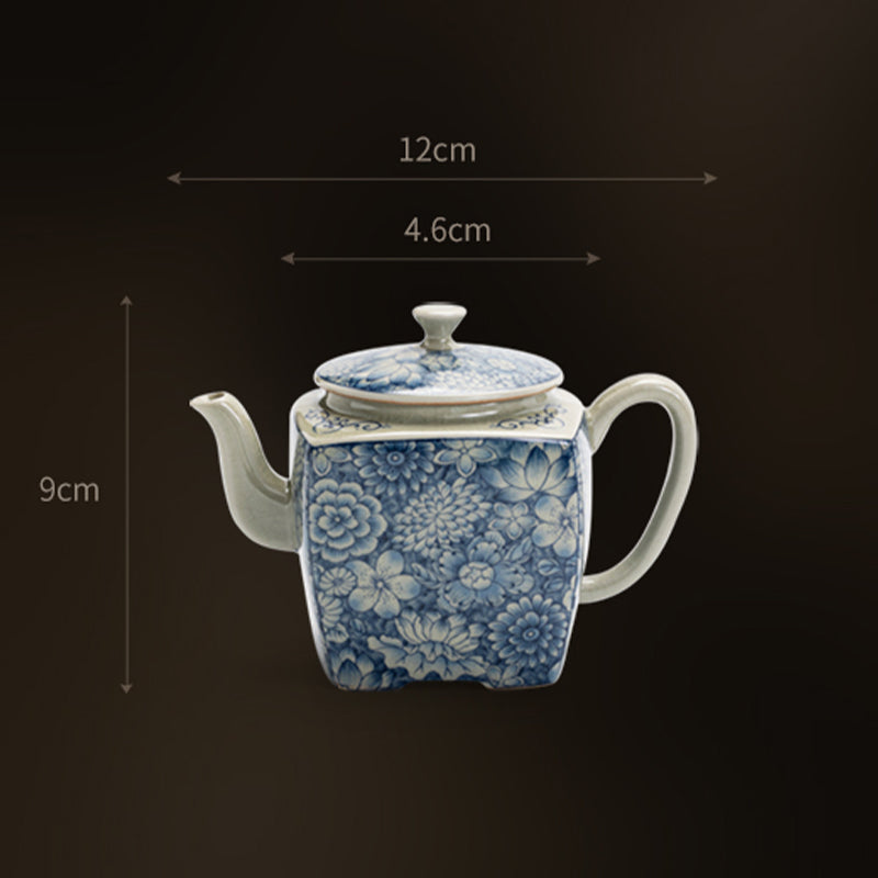 Nimara Ritual Blue and White Porcelain Chinese Gongfu Tea Ceramic Kung Fu Teapot Cup Tea Filter Canister