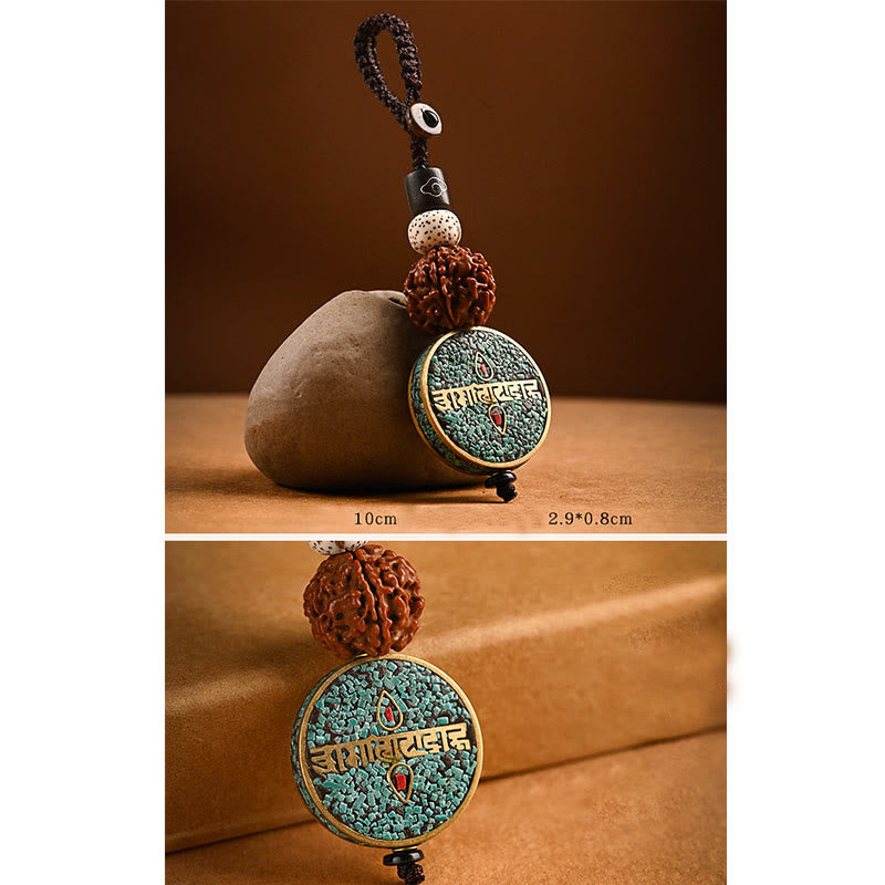 Nimara Ritual Tibetan Om Mani Padme Hum Bodhi Seed Peace Key Chain