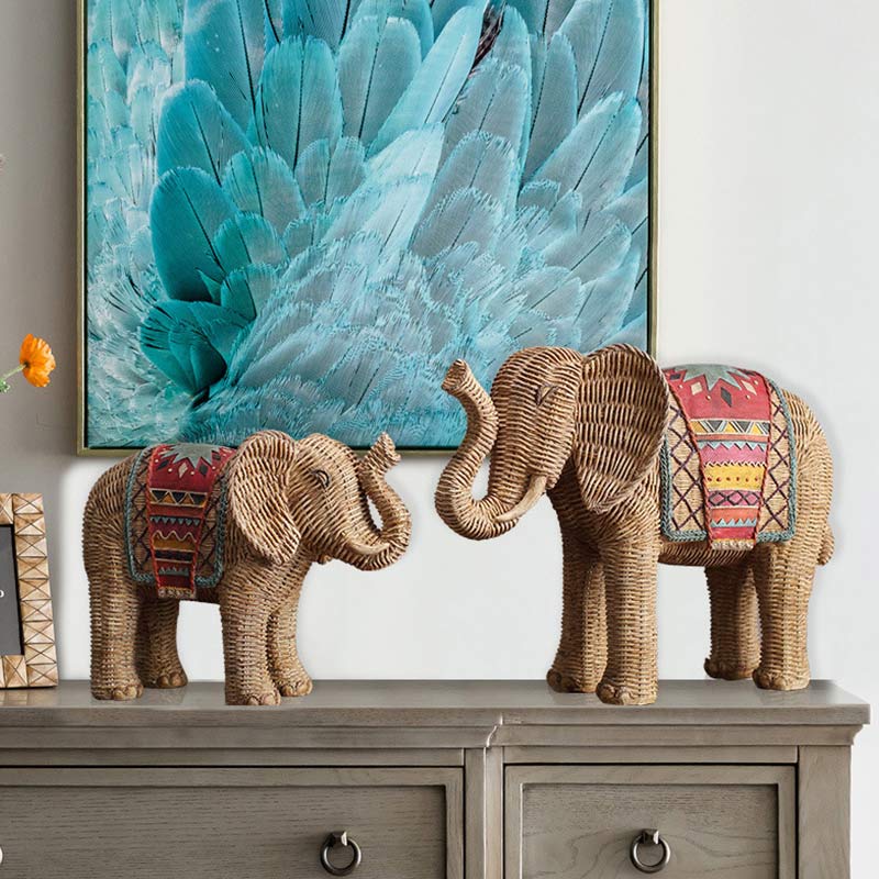 Nimara Ritual Elephant Resin Wisdom Wealth Home Decoration