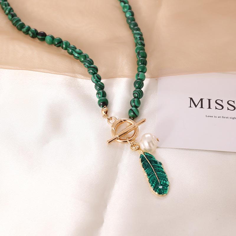 Nimara Ritual Natural Malachite Calm Necklace & Bracelet