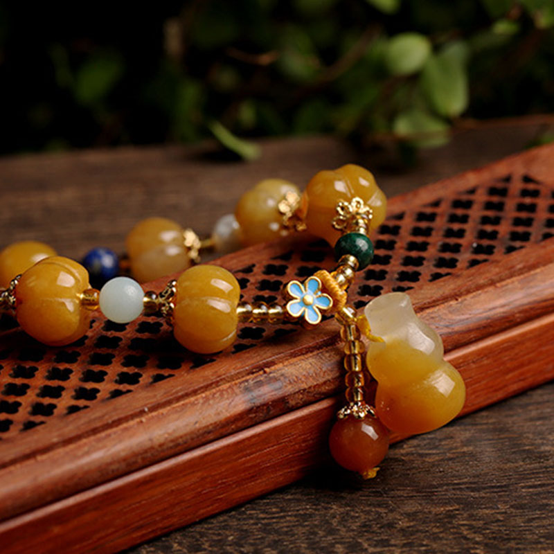 Nimara Ritual Golden Silk Jade Pixiu Wealth Bracelet