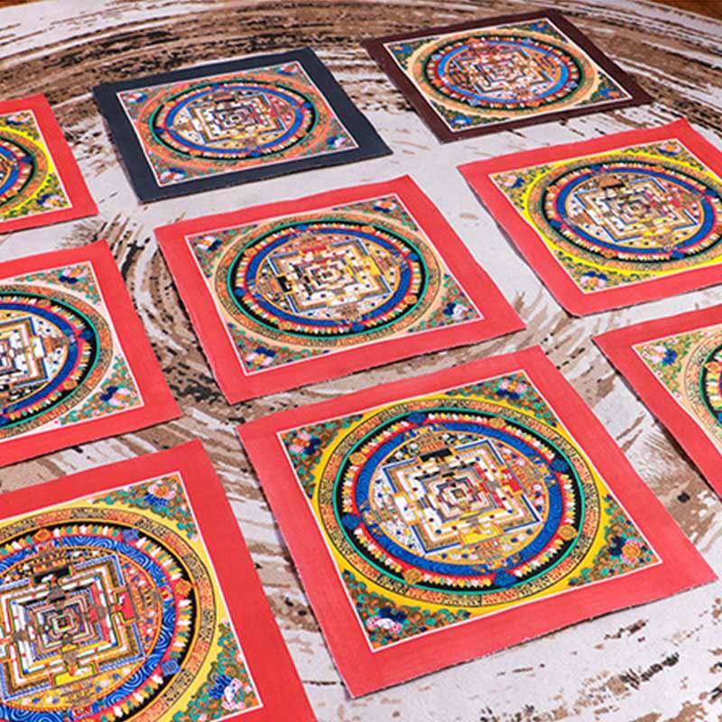 Nimara Ritual Tibetan Handmade Thangka Mandala Painting Blind Box Random Color Pattern