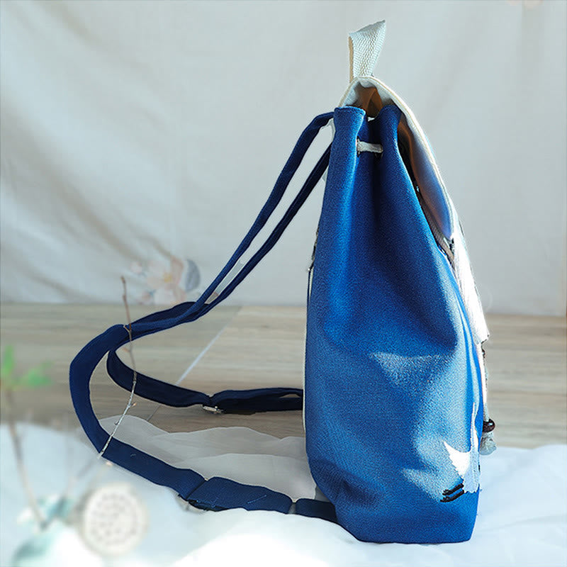Nimara Ritual Handmade Embroidered Large Capacity Canvas Backpack