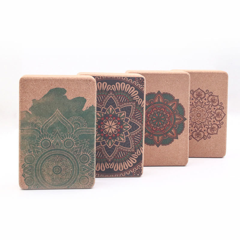 Nimara Ritual Tibetan Mandala Mindful Yoga Cork Block