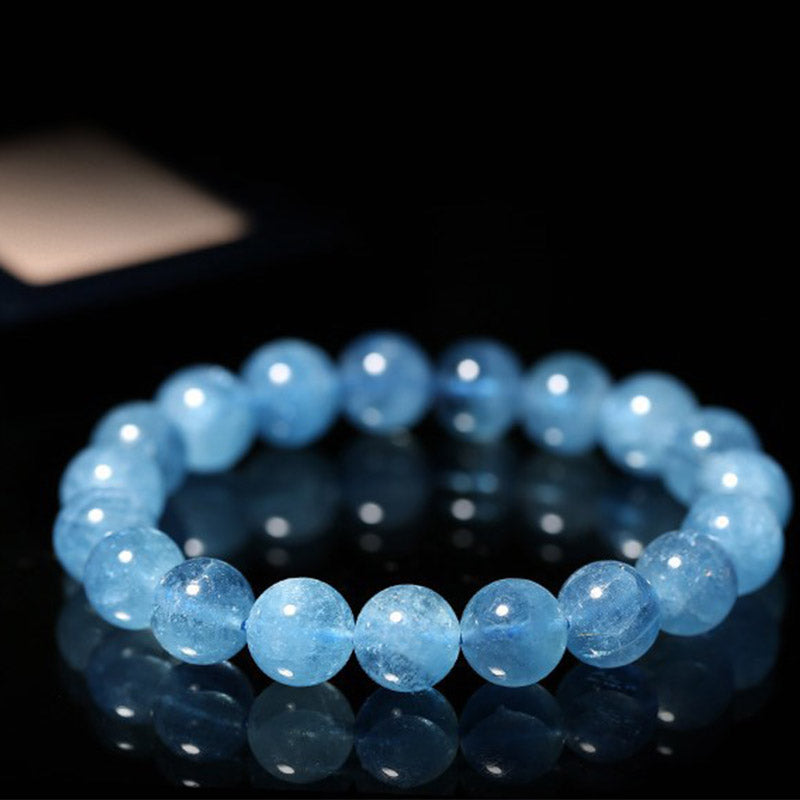 Nimara Ritualhop Aquamarine Beads Peace Healing Bracelet