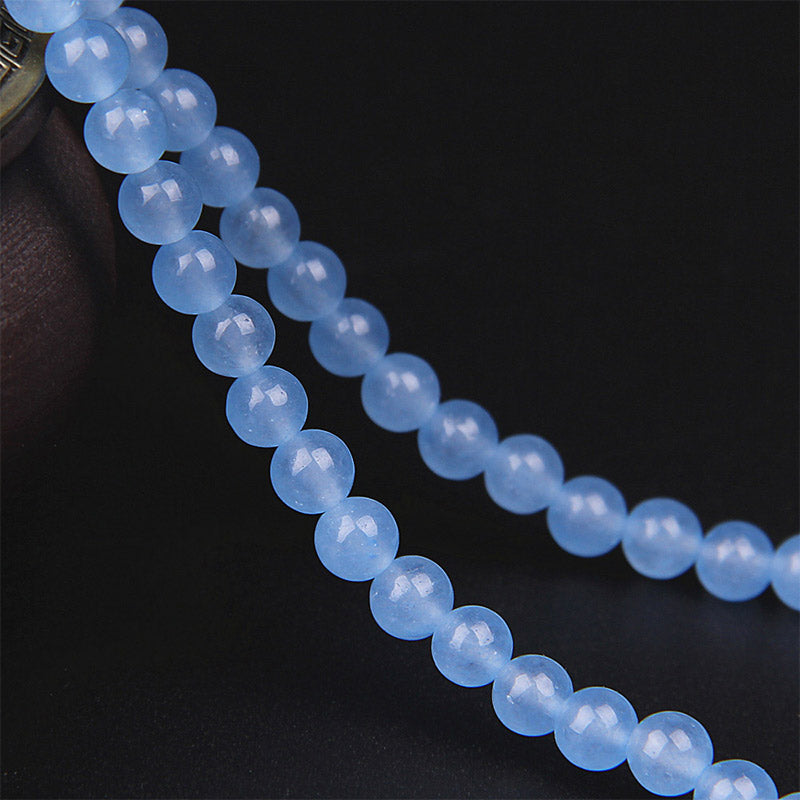 Nimara Ritual 108 Beads Blue Crystal Healing Bracelet Mala