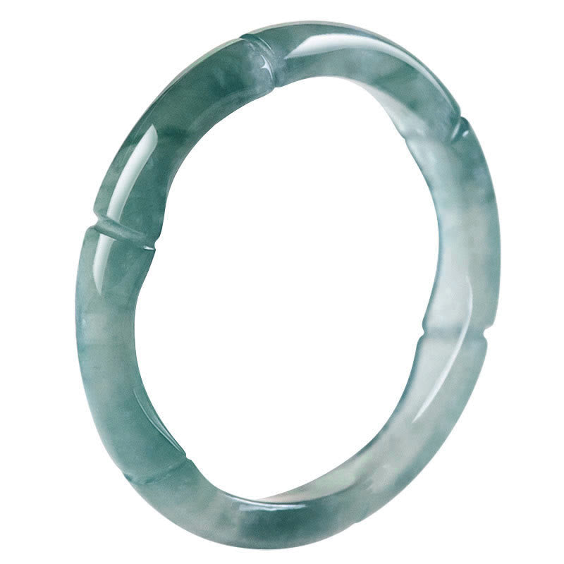 Nimara Ritual Natural Jade Bamboo Prosperity Abundance Ring