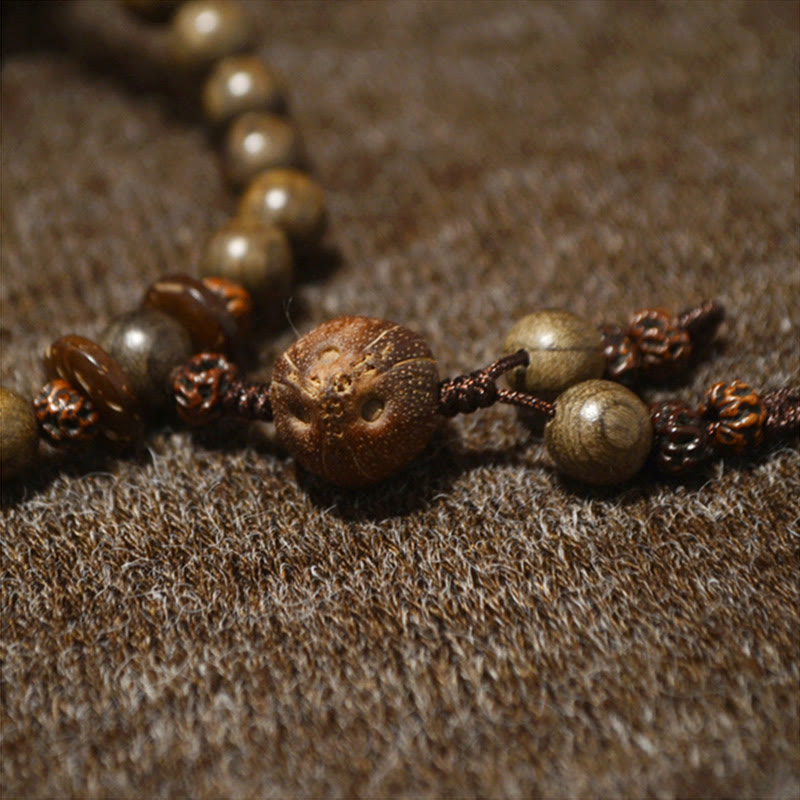 Nimara Ritual Tibetan Sandalwood Protection Charm Mala Bracelet