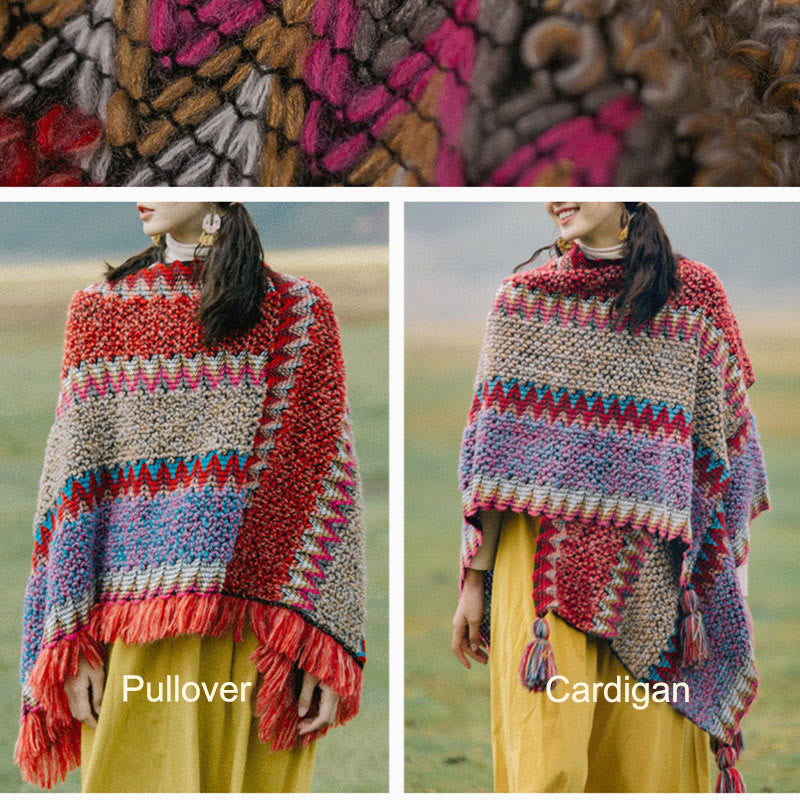 Nimara Ritual Tibetan Shawl Warm Cloak Tibetan Tassel Scarf