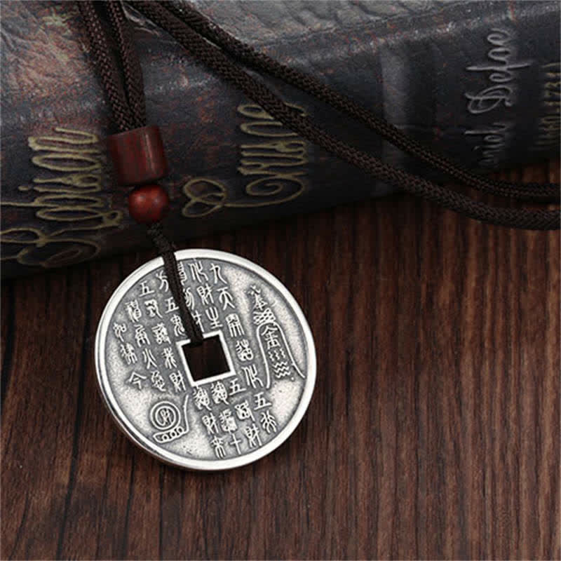 Nimara Ritual Bagua Yin Yang Copper Coin Star Balance Energy Necklace Pendant