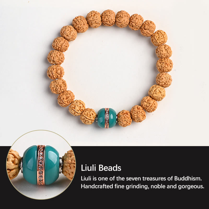 Nimara Ritual Tibet Rudraksha Bodhi Seed Wealth Auspiciousness Bracelet