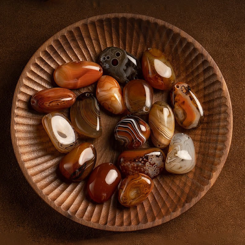 Nimara Ritual Random Sardonyx Stone Positive Key Chain