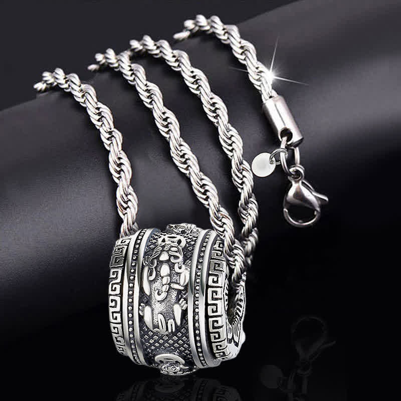 Nimara Ritual PiXiu Luck Wealth Rotatable Necklace Pendant