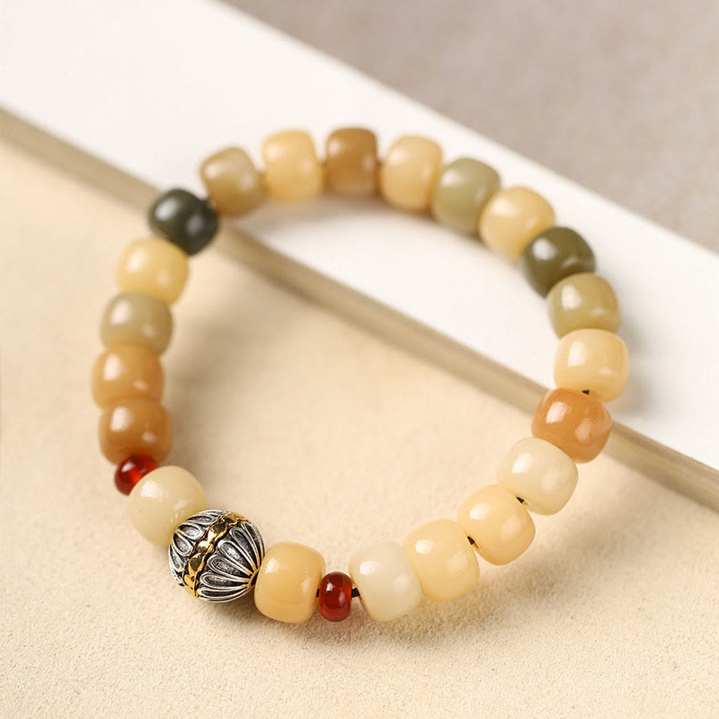 Nimara Ritual Natural Bodhi Seed The Lord of the Corpse Forest Om Mani Padme Hum Wisdom Bracelet