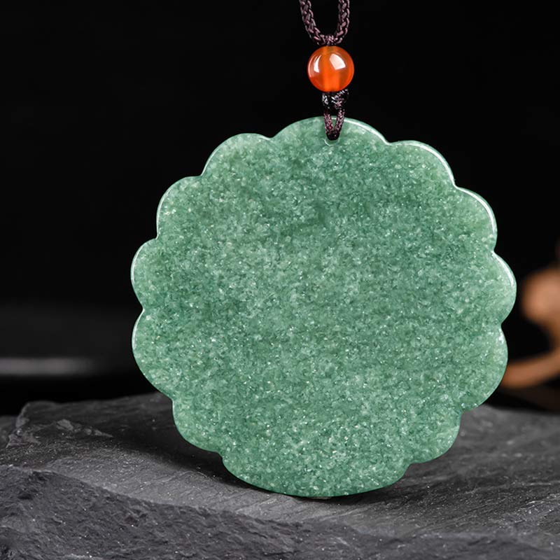 Nimara Ritual Natural Jade Peacock Luck Prosperity Necklace Pendant