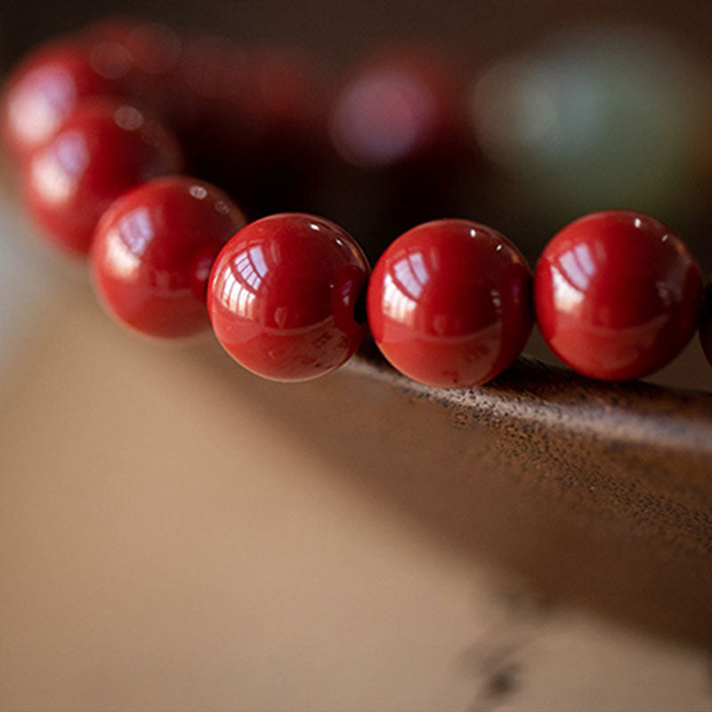 Nimara Ritual Cinnabar Green Aventurine Fortune Luck Bracelet