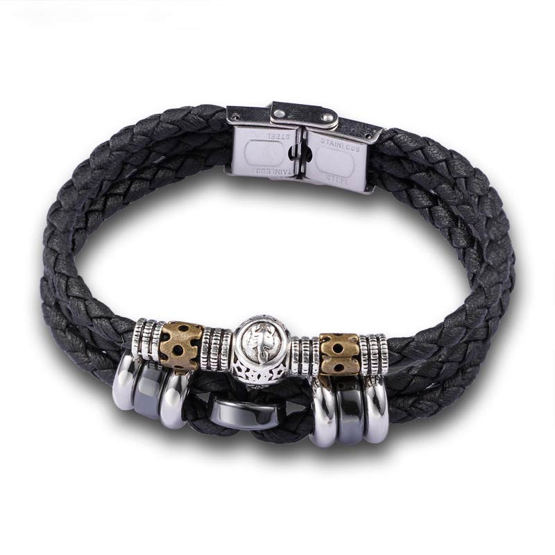Nimara Ritual 12 Constellations of the Zodiac Hematite Protection Bracelet