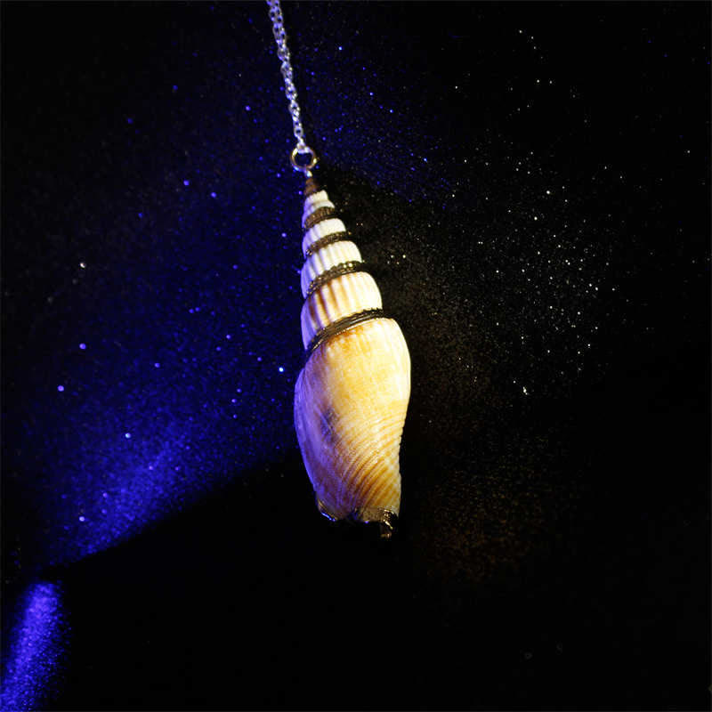 Nimara Ritual Natural Shankha Conch Shell Seashell Lucky Necklace Pendant