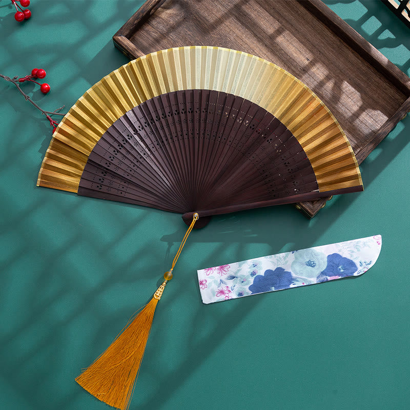 Nimara Ritual Gradient Handheld Bamboo Folding Fan