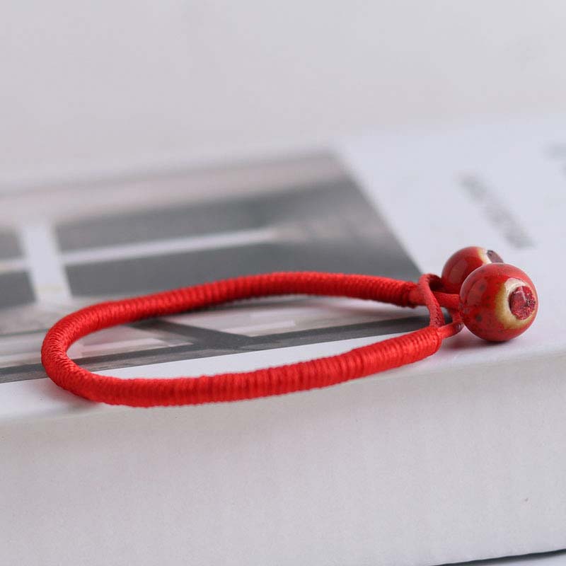 Nimara Ritual FengShui Lucky Red String Ceramic Bracelet