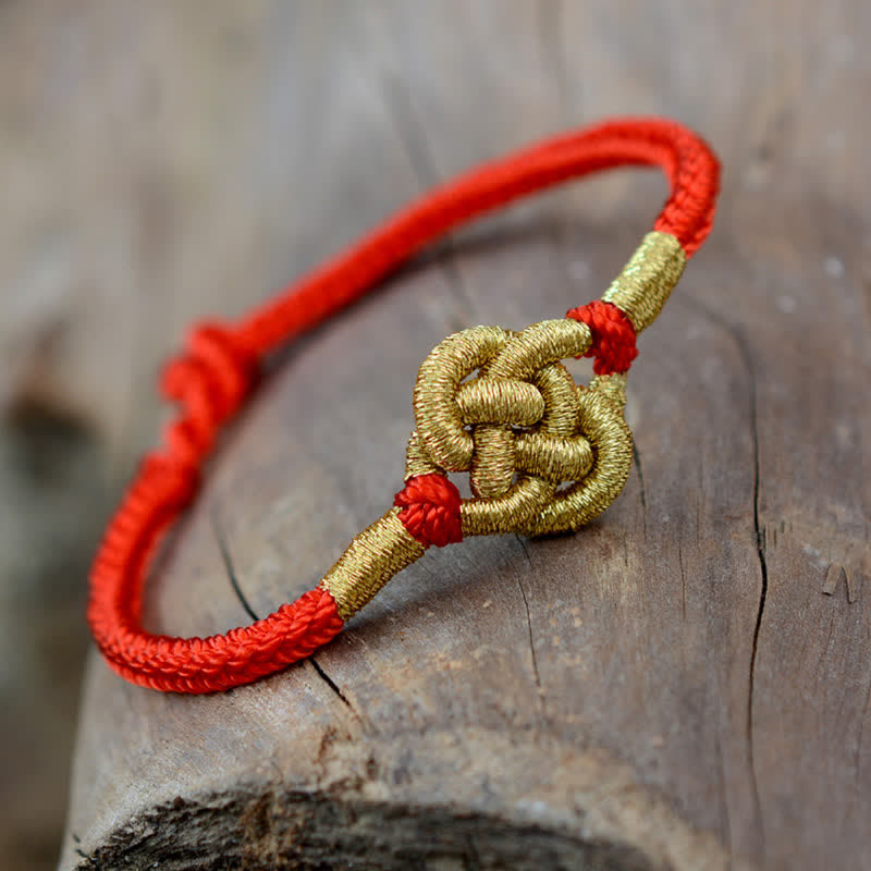 Nimara Ritual Handmade Simple Design Chinese Knotting Luck Strength Braid String Bracelet