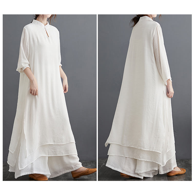Nimara Ritual Simple Pattern Meditation Prayer Spiritual Zen Practice Yoga Clothing Women's Set