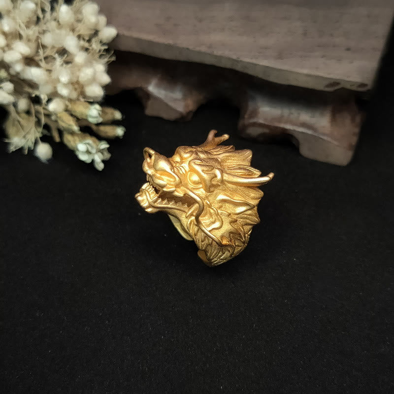 Nimara Ritual Golden Dragon Luck Protection Ring