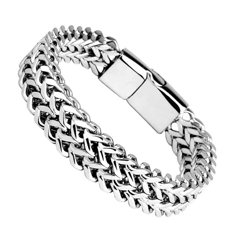 Nimara Ritual Fish Scale Magnetic Buckle Titanium Steel Balance Bracelet Bangle