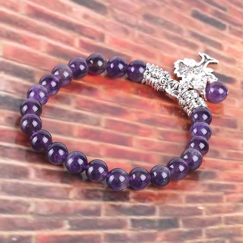 Nimara Ritual Natural Gemstone Tree of Life Lucky Charm Stretch Bracelet
