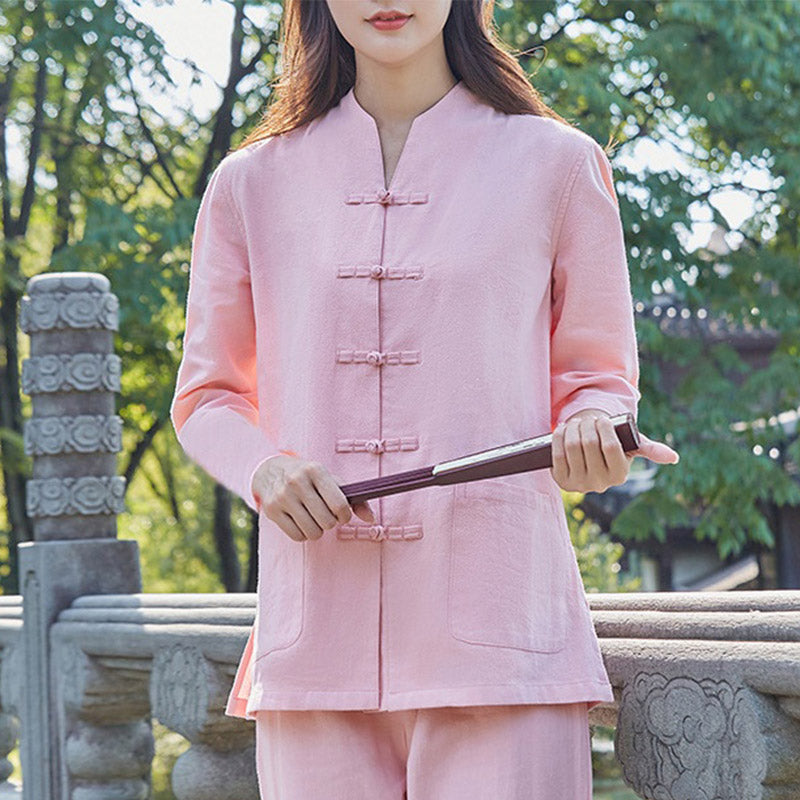 Nimara Ritual Spiritual Zen Practice Yoga Meditation Prayer Uniform Cotton Linen Clothing Women's Set