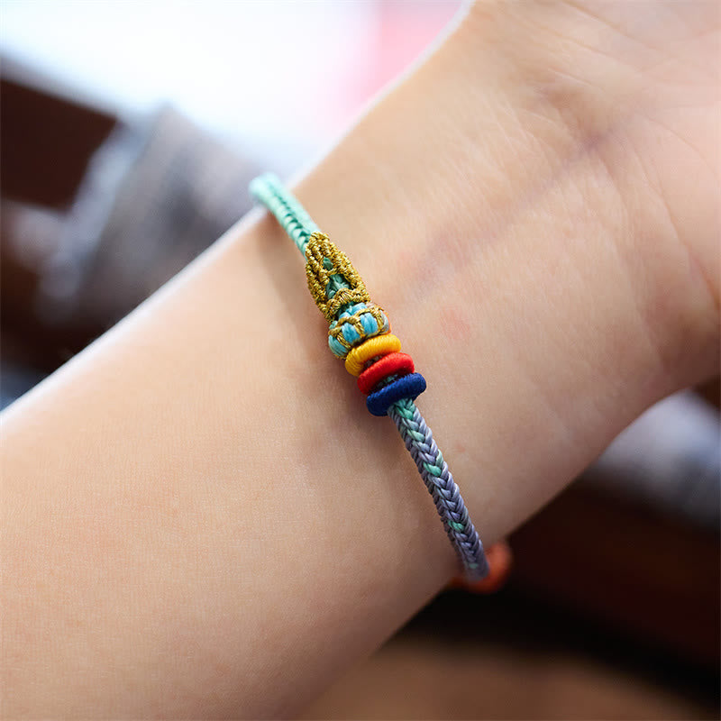 Nimara Ritual Colorful Rope Eight Thread Peace Knot Luck Handmade Bracelet
