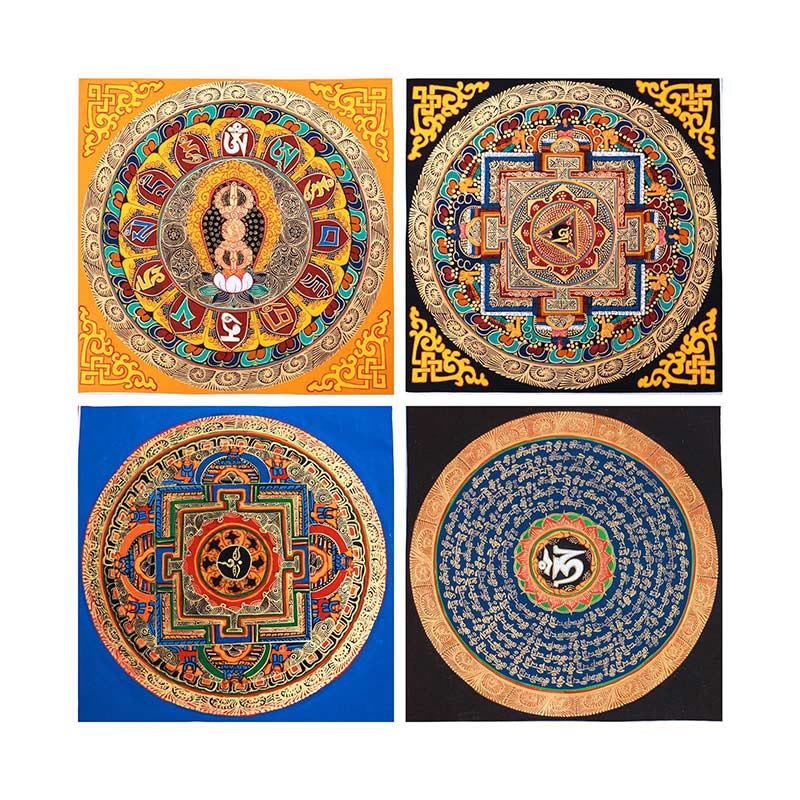 Nimara Ritual Tibetan Handmade Thangka Painting Blessing Thangka Blind Box Random Color Pattern