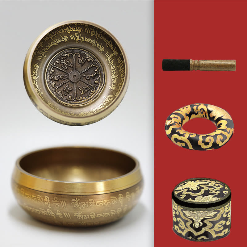 Nimara Ritual Tibetan Meditation Sound Bowl Handcrafted for Healing and Mindfulness Singing Bowl Set
