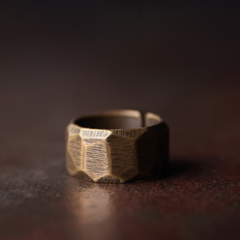 Nimara Ritual Tibetan Simple Design Copper Wealth Ring