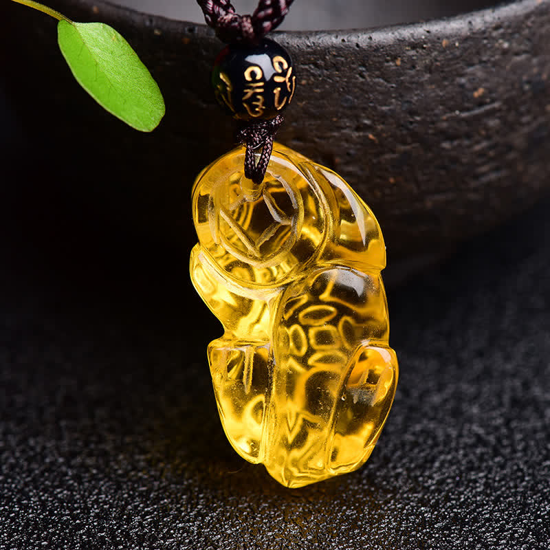 Nimara Ritual FengShui Citrine PiXiu Wealth Necklace Pendant