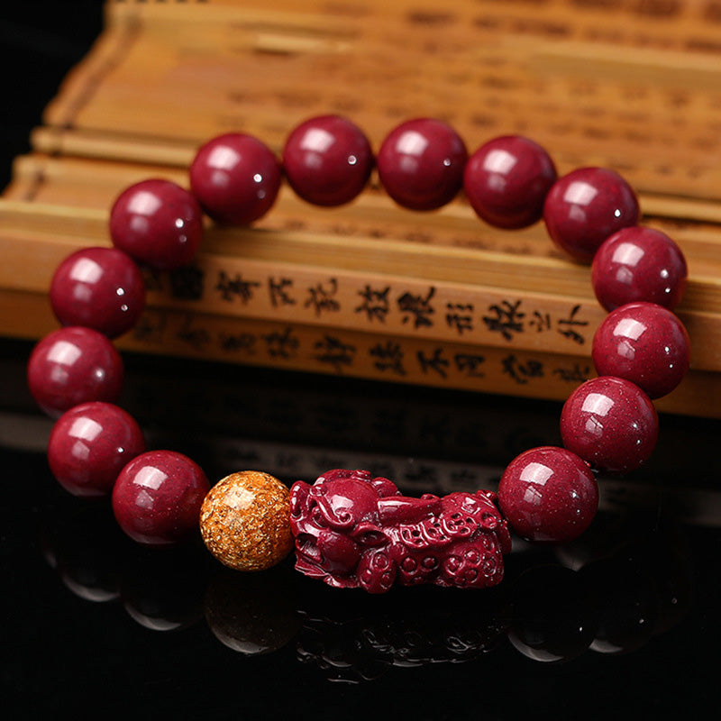 Nimara Ritual Tibetan Cinnabar Pixiu Calm Bracelet