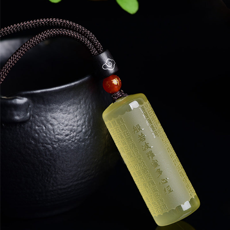 Nimara Ritual Heart Sutra Citrine Happiness Strength Necklace Pendant