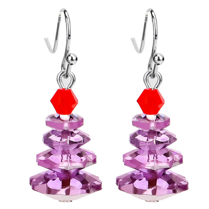 Nimara Ritual Various Crystals Christmas Tree Amethyst Peace Healing Drop Earrings