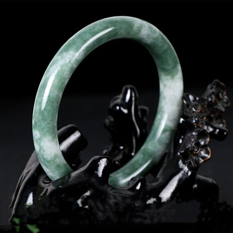 Nimara Ritual Natural Jade Luck Abundance Bangle Bracelet