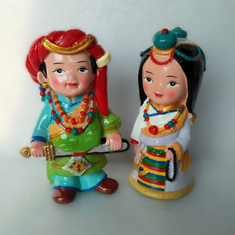 Nimara Ritual Hand Painted Tibetan Figures Creative Home Office Car Decoration Ornament