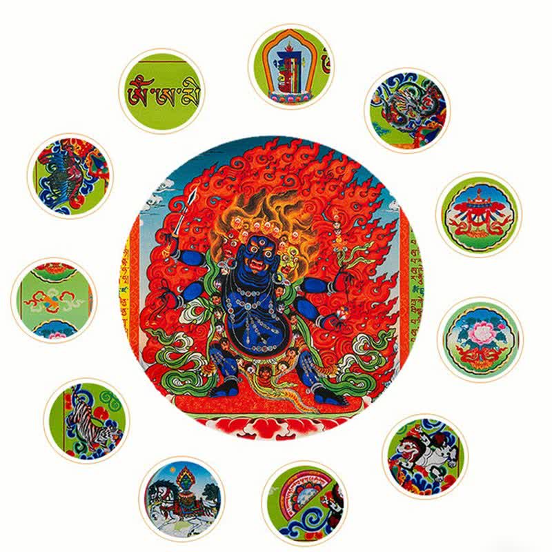 Nimara Ritual Tibetan 10 Colors Windhorse Buddha Healing Auspicious Outdoor Prayer Flag