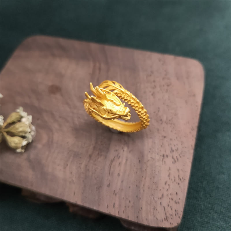 Protection Dragon Strength Adjustable Copper Ring