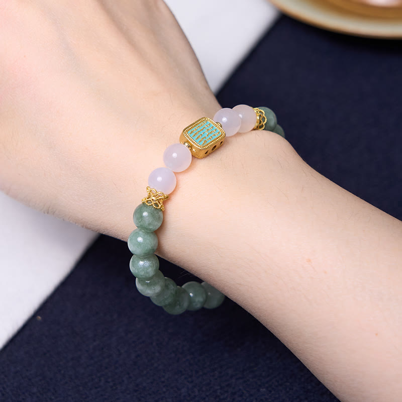 Nimara Ritual Promote New Beginnings Mint Green Jade Bracelet Bangle Bundle