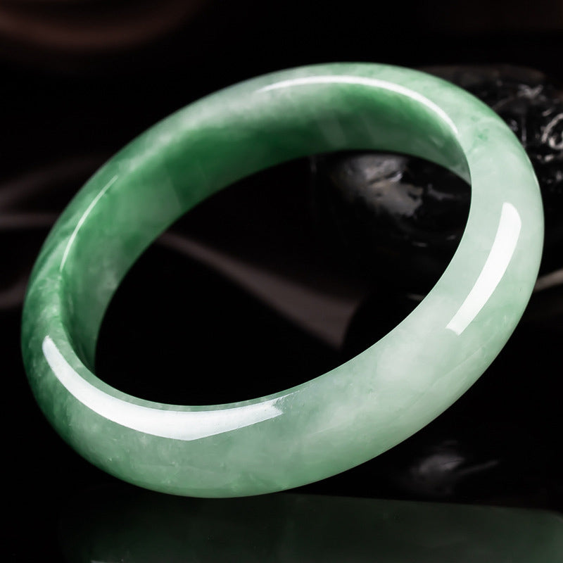 Nimara Ritual Natural Jade Fortune Blessing Bangle Bracelet