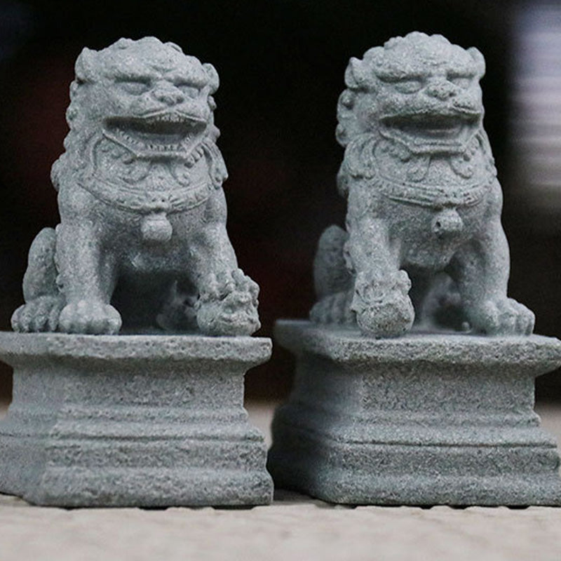 Nimara Ritual Lion Fu Foo Dogs Elephant Ward Off Evil Blessing Home Decoration