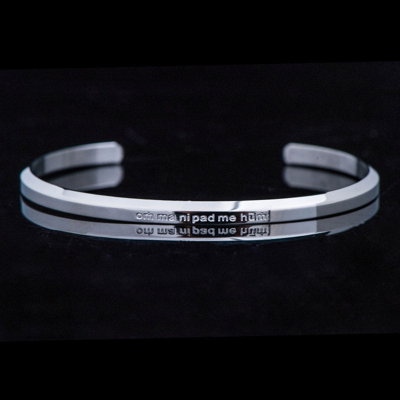 Nimara Ritual Six True Words Engraving Titanium Steel Blessing Protection Bracelet