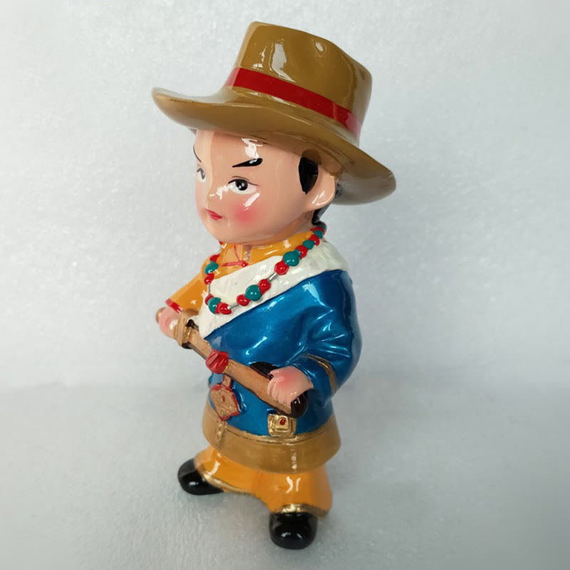 Nimara Ritual Hand Painted Tibetan Figures Creative Home Office Car Decoration Ornament