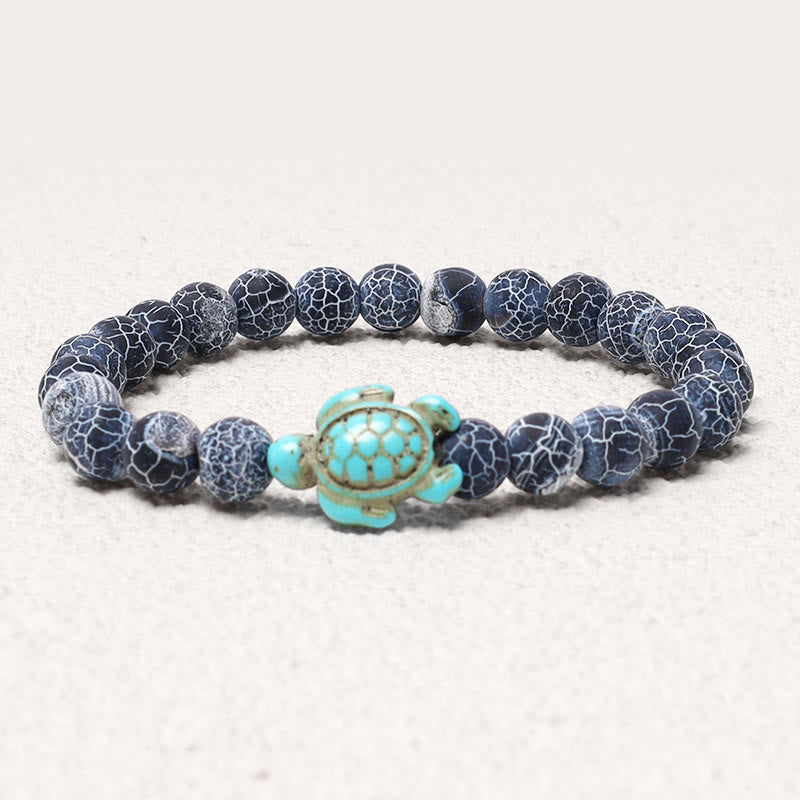 Nimara Ritual Natural Stone Sea Turtle Turquoise Blessing Bracelet