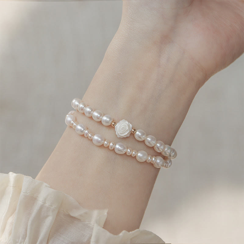 Nimara Ritual Natural Flower Pearl Sincerity Bead Bracelet